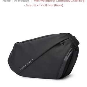 Black Waterproof Crossbody Bag